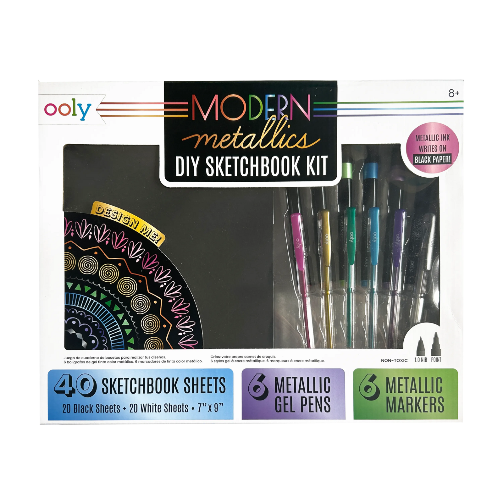 Metallic Sketchbook Art Drawing Kit for Kids