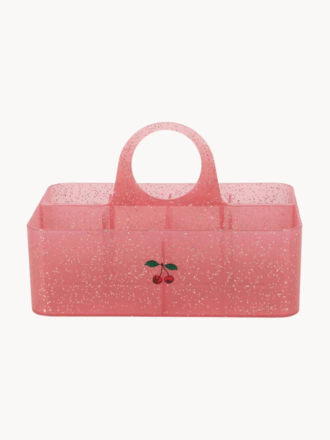 Glitter Storage Organiser with Handle Sparkling Blue