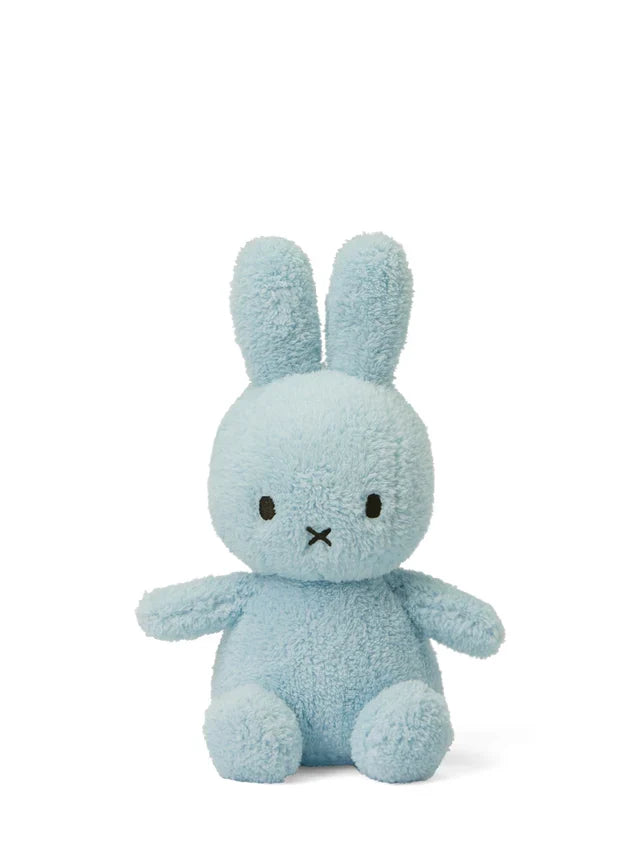 Light Blue Terry Cloth Rabbit Soft Toy 23cm