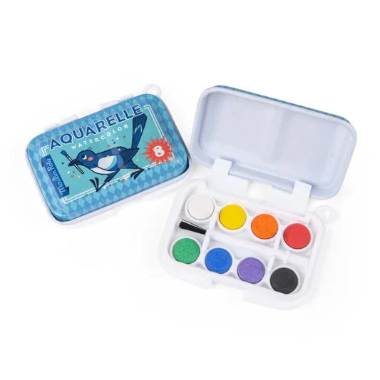 Mini Watercolour Palette Set with Brush