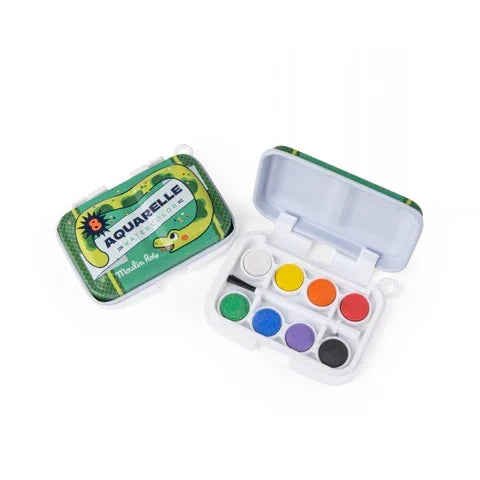 Mini Watercolour Palette Set with Brush