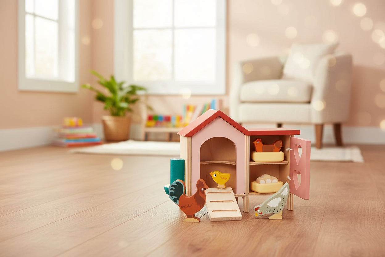 Wooden Horse Stables Imaginative Play Toy Age 3 Plus
