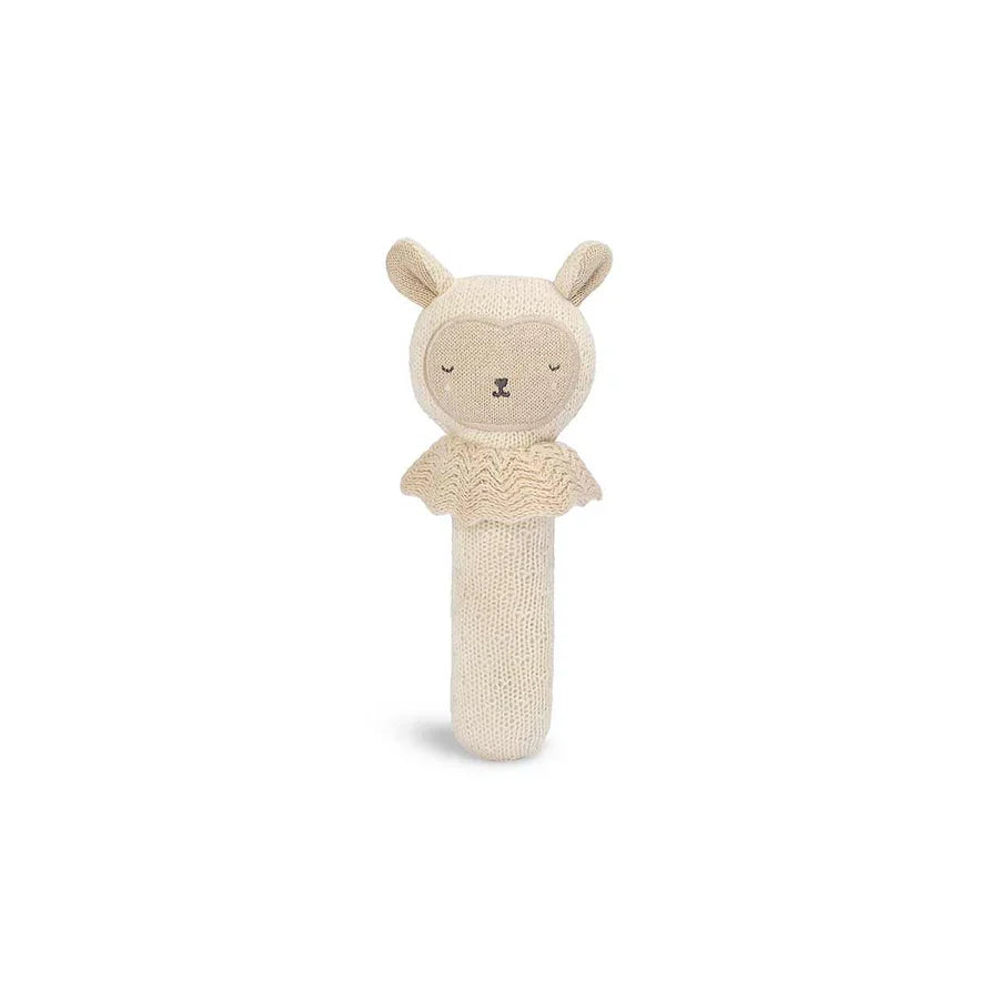 Organic Cotton Sheep Baby Rattle Sensory Toy