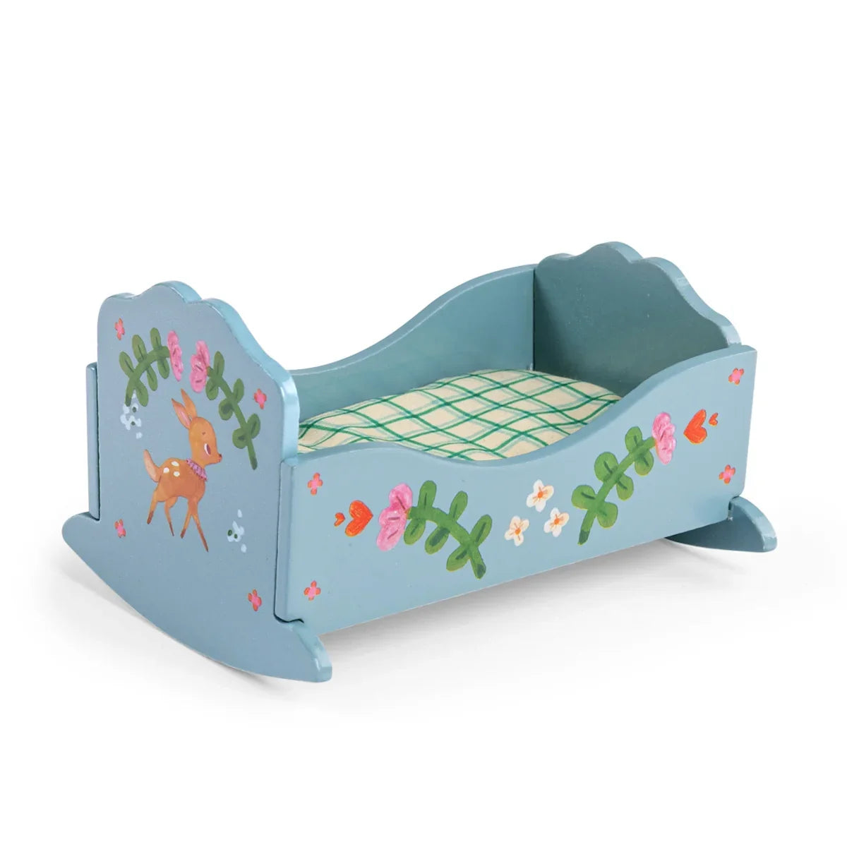 Wooden Baby Doll Cradle Toy for Toddlers
