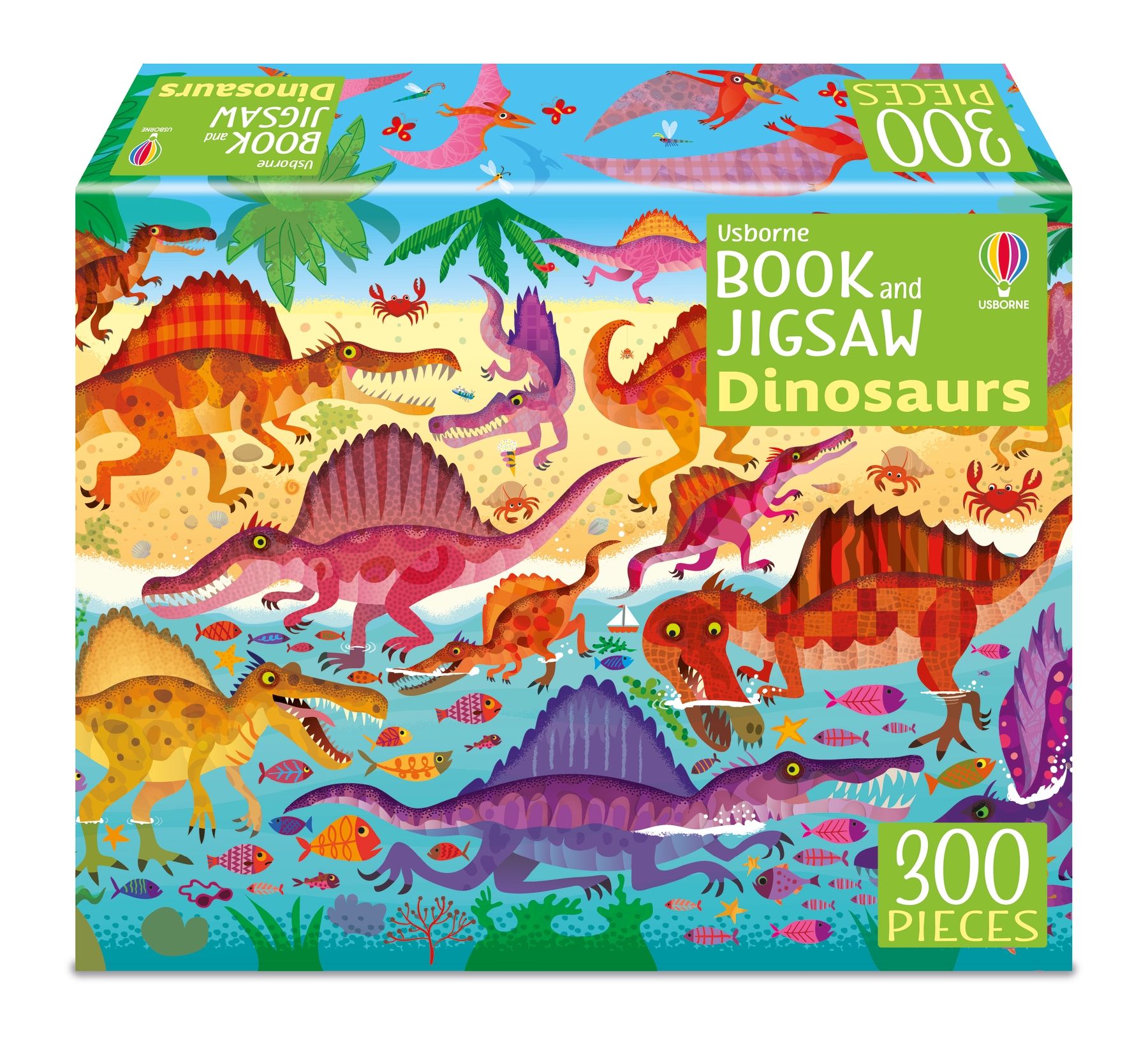 Dinosaurs 300 Piece Jigsaw Puzzle with Picture Book